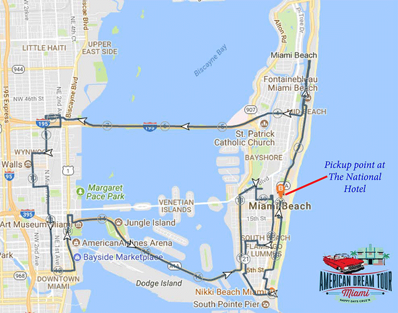 2 hour tour miami beach and wynwood in classic car